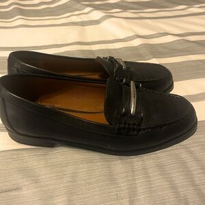 Black leather Ralph Lauren loafers